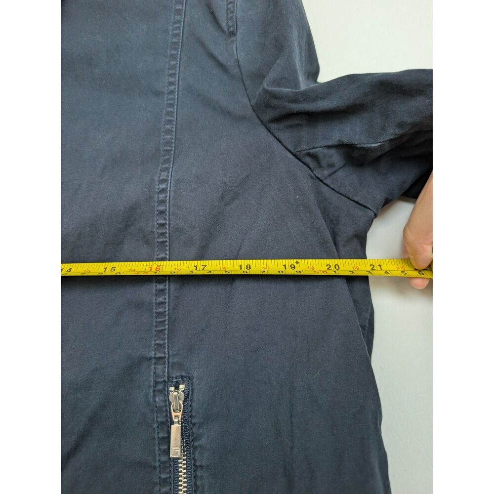 Lafayette 148 Navy Snap Button Collared Lightweig… - image 3